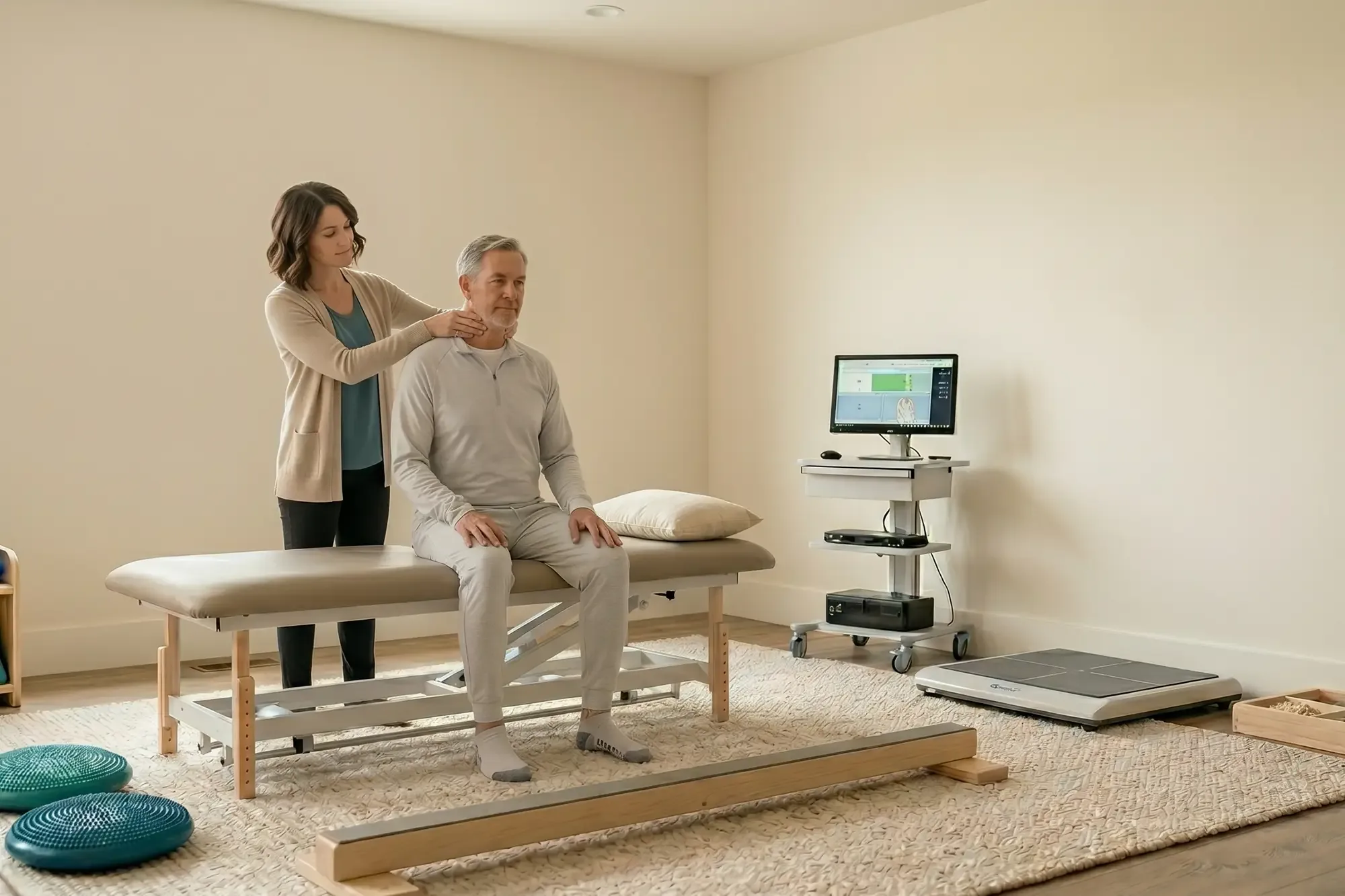 A treatment room at King Physical Therapy and Fitness in Connellsville, PA