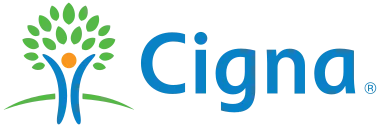 Cigna logo, representing insurance coverage options for physical therapy services at King Physical Therapy and Fitness, emphasizing in-network benefits.